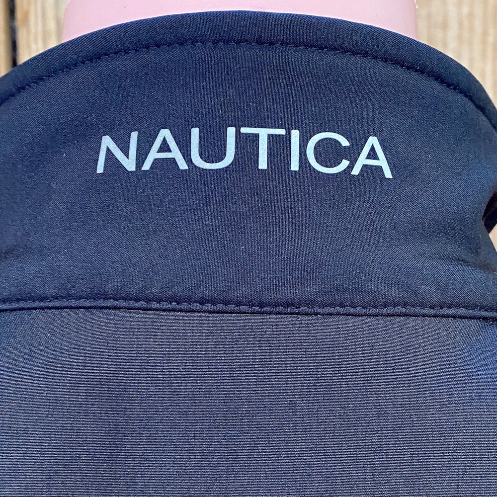 Nautica Softshell Zip Front Black Jacket EUC - Picture 11 of 13